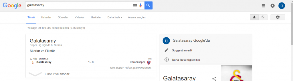 Google_Galatasaray Elim, Ayağım, Google. Arama Yapmayı Biliyor muyuz?