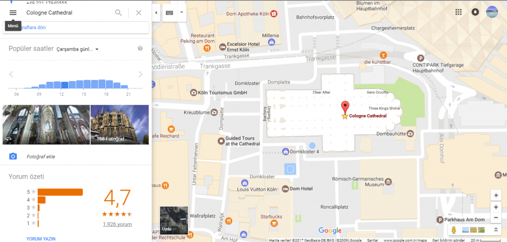 Köln Dom Katedrali Google Harita Katkılarınız Bölümü